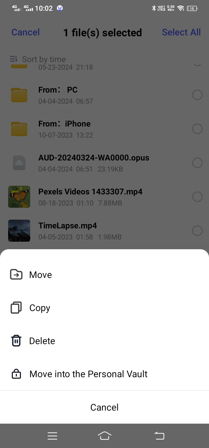 Protect files using Terabox personal vault image 2.2