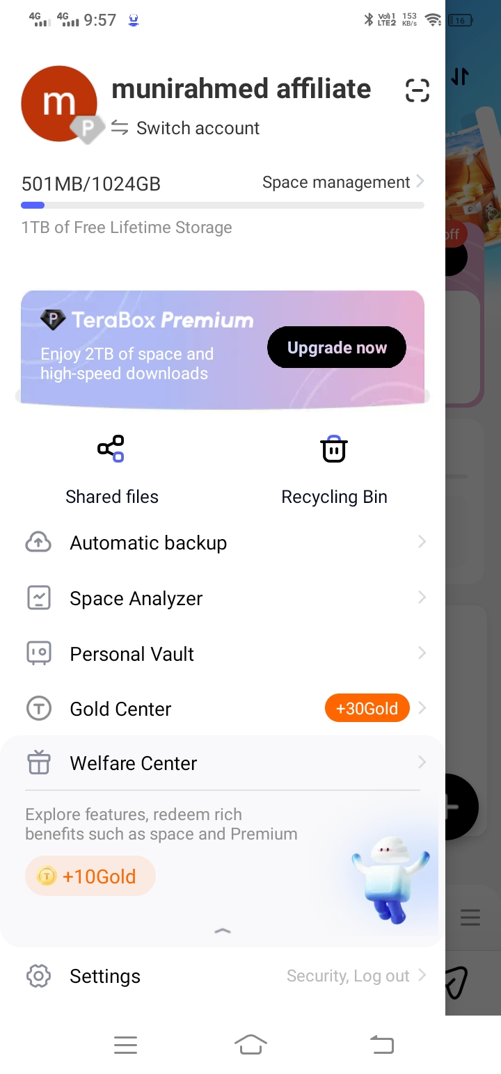 Protect files using Terabox personal vault image 1.1